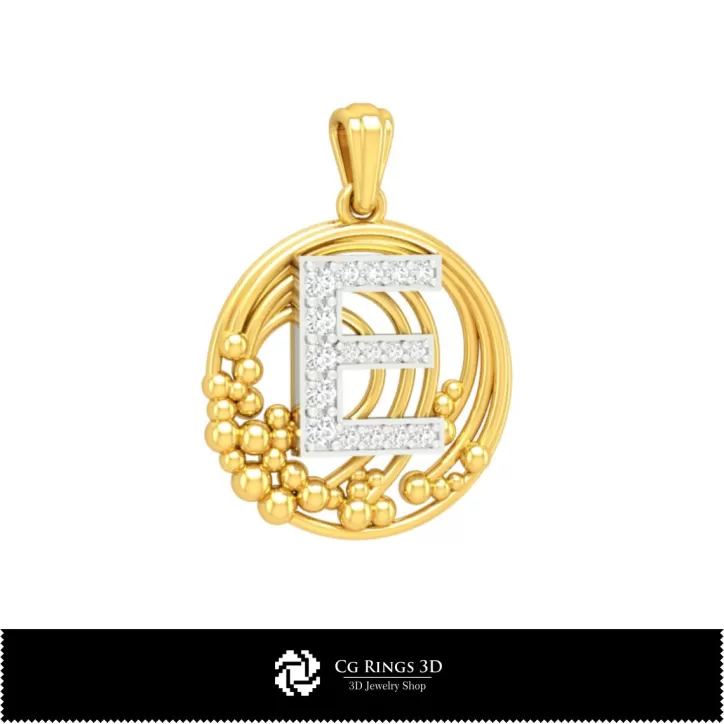 Collection 3D de pendentifs avec initiales Collection 3D de pendentifs avec initiales