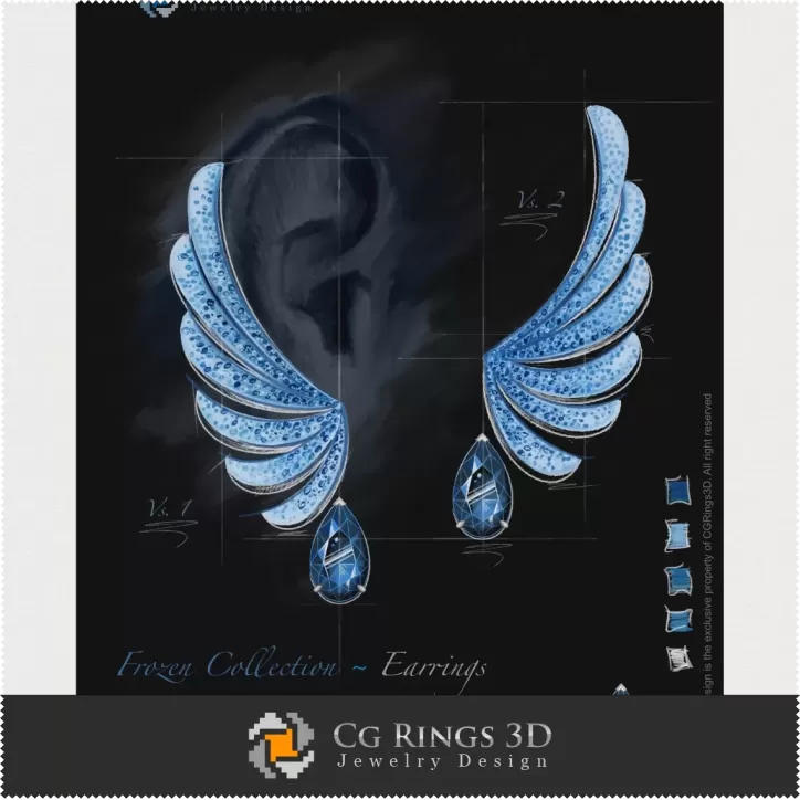 Frozen Collection / Ohrringe - Schmuckdesign (Digital) Frozen Collection / Ohrringe - Schmuckdesign (Digital)