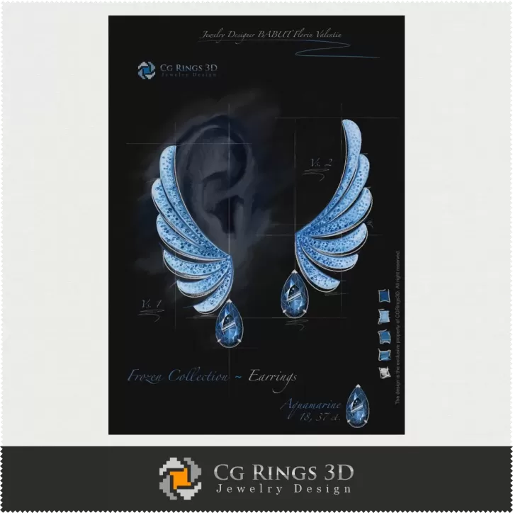 Collezione Frozen / Orecchini - Design Gioielli (Digitale)