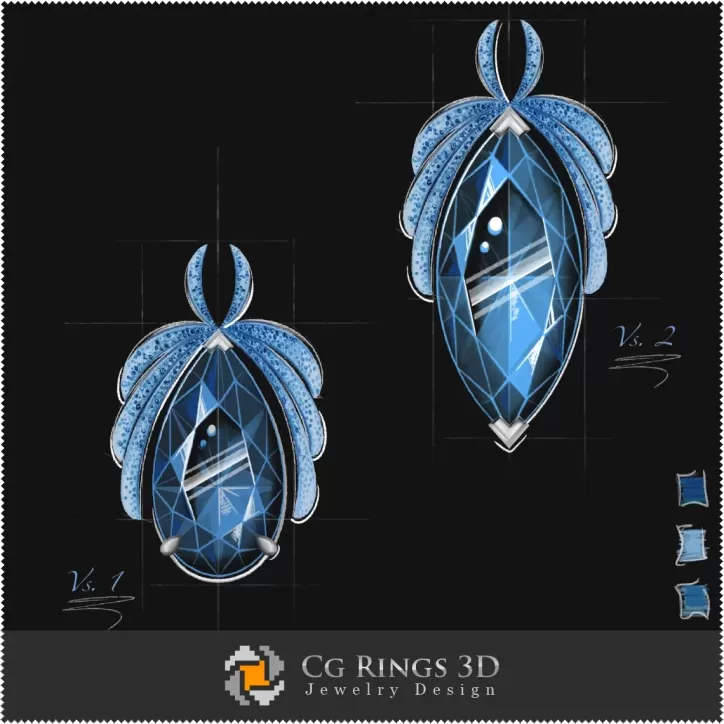 Frozen Collection / Pendant - Jewelry Design (Digital) Frozen Collection / Pendant - Jewelry Design (Digital)