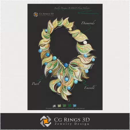 Design di Gioielli (Digitale) - Schizzo di Collana