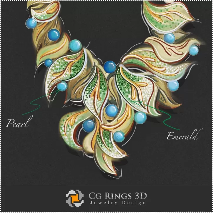 Design di Gioielli (Digitale) - Schizzo di Collana