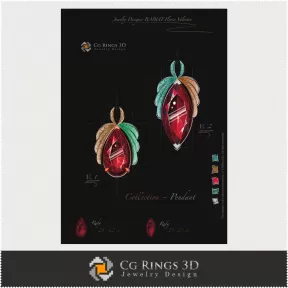 Pendant Sketch (Digital) - Jewelry Design