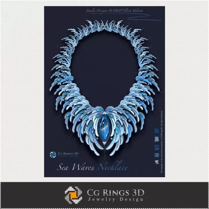 Collar ,,Invierno,, - Diseño Digital de Joyería Collar ,,Invierno,, - Diseño Digital de Joyería