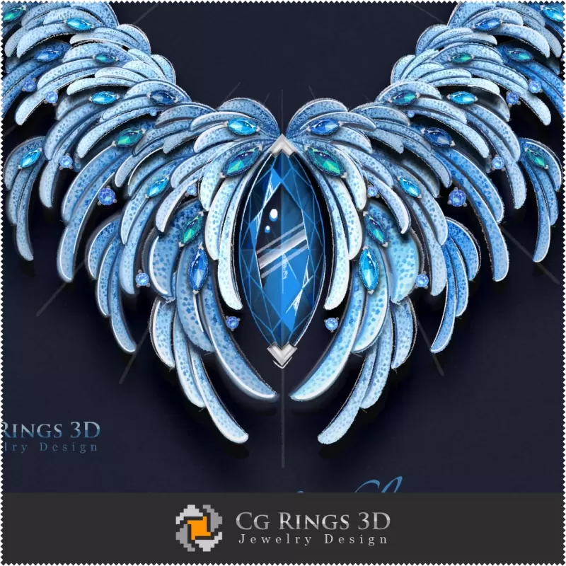 Collar ,,Invierno,, - Diseño Digital de Joyería