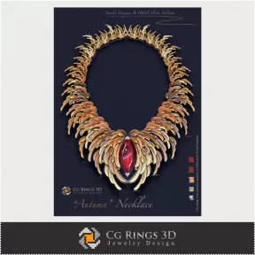 Necklace ,,Autumn,, - Digital Design Jewelry