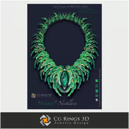 Collier ,,Été,, - Joaillerie Design Numérique