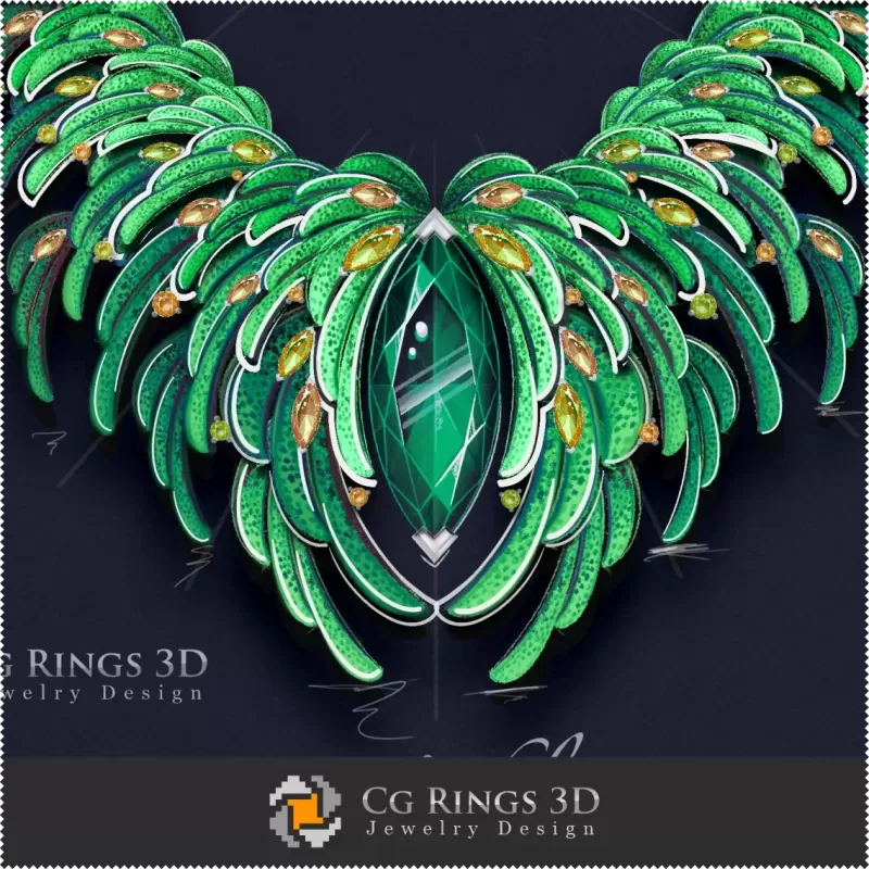 Necklace ,,Summer,, - Digital Design Jewelry
