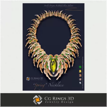 Halskette „Spring“ – digitales Schmuckdesign
