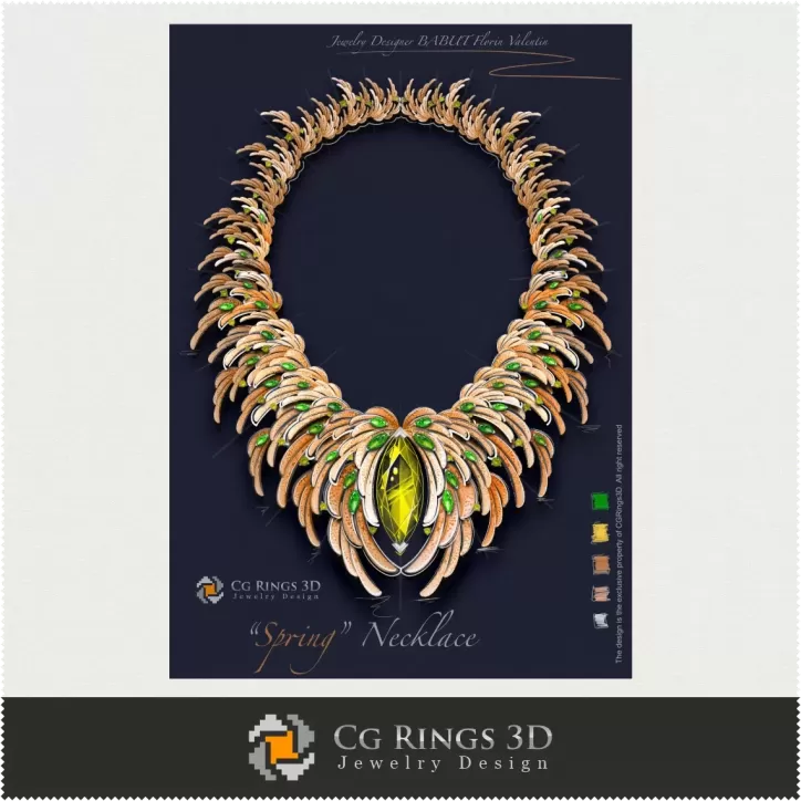 Necklace ,,Spring,, - Digital Design Jewelry