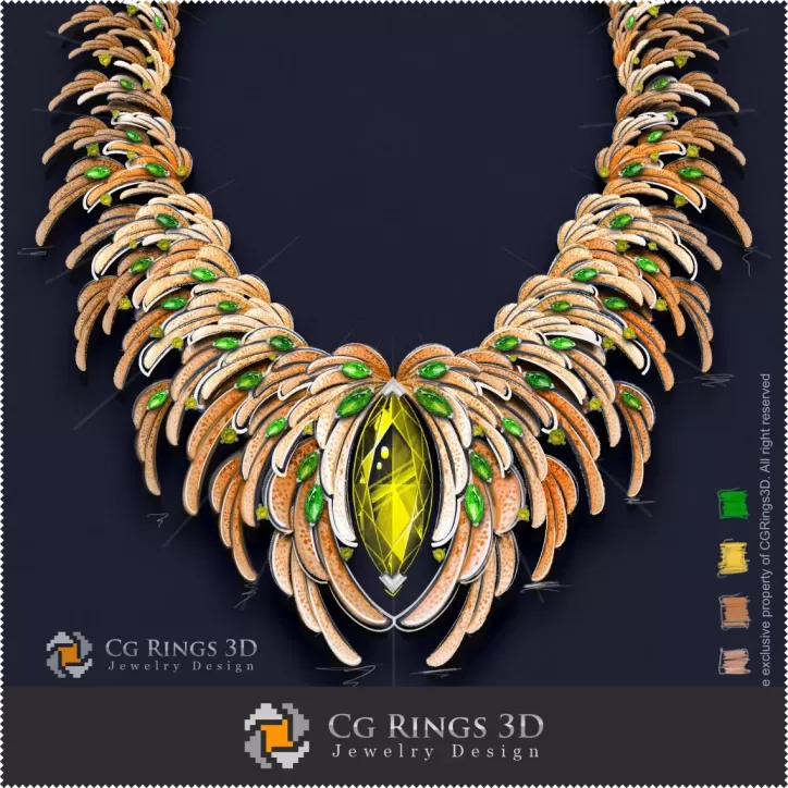 Necklace ,,Spring,, - Digital Design Jewelry