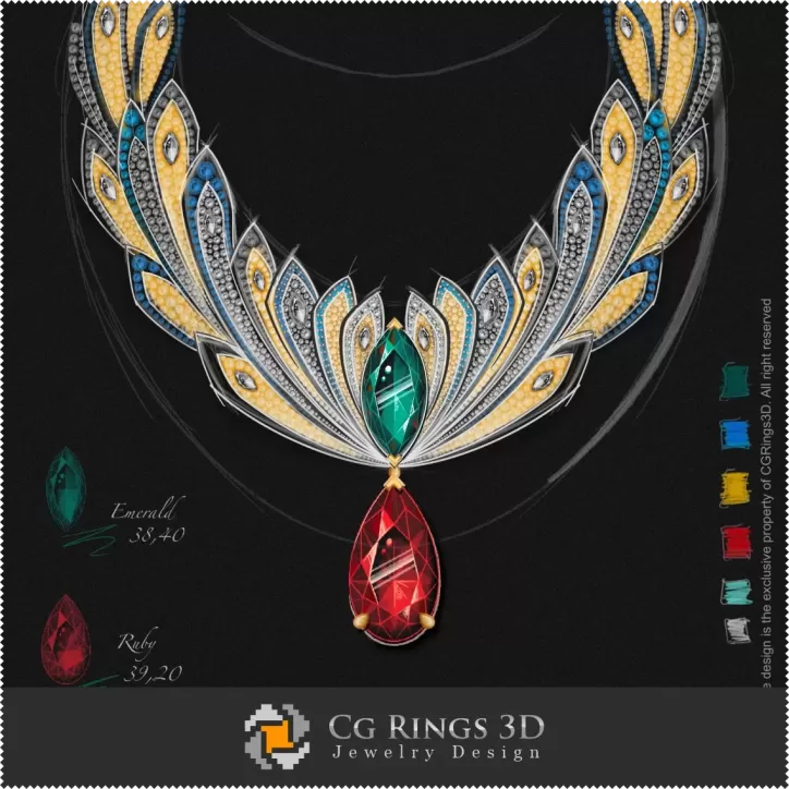Collar - Diseño de joyería (Digital)