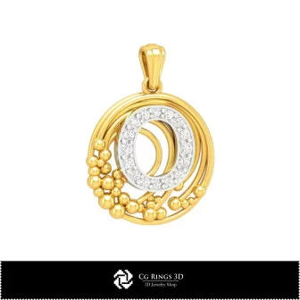 3D Collection of Pendants with Initials Home, Jewelry 3D CAD, Jewelry Collections 3D CAD 