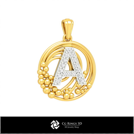 3D Collection of Pendants with Initials