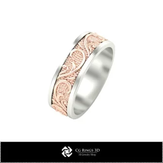 3D Wedding Ring Home, Jewelry 3D CAD, Rings 3D CAD , Wedding Bands 3D