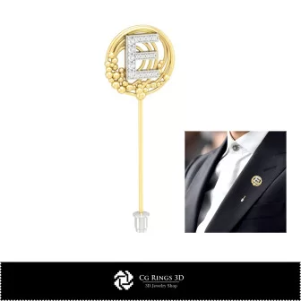 3D Collection of Brooches with Initials Home, Bijuterii 3D , Colectii Bijuterii 3D CAD