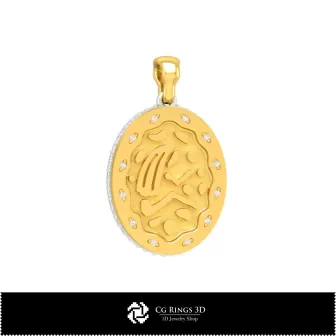 Collection 3D de pendentifs du Zodiaque Home, Bijoux 3D CAO, Collections de bijoux 3D CAO