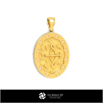 3D Collection of Zodiac Pendants Home, Jewelry 3D CAD, Jewelry Collections 3D CAD 