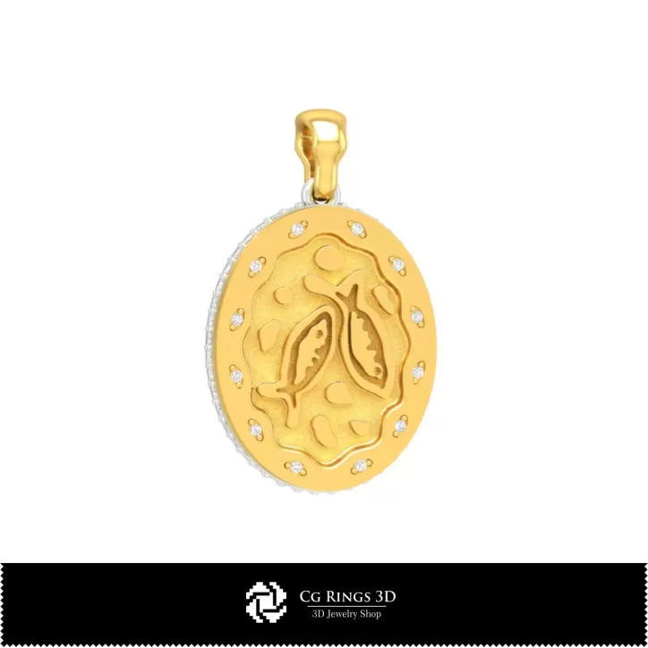 Colección 3D de Colgantes del Zodiaco
