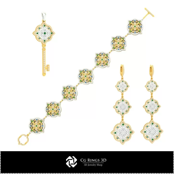 Schmuckset - Schmuck 3D-CAD