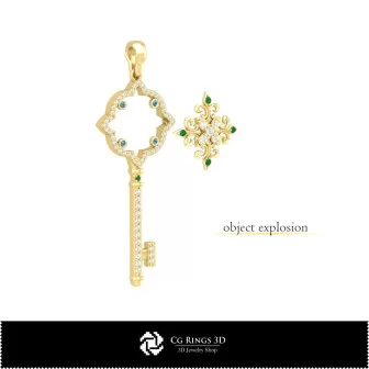 Set di Gioielli - Gioielli 3D CAD per la Casa, CAD 3D per Gioielli, Set di Gioielli CAD 3D