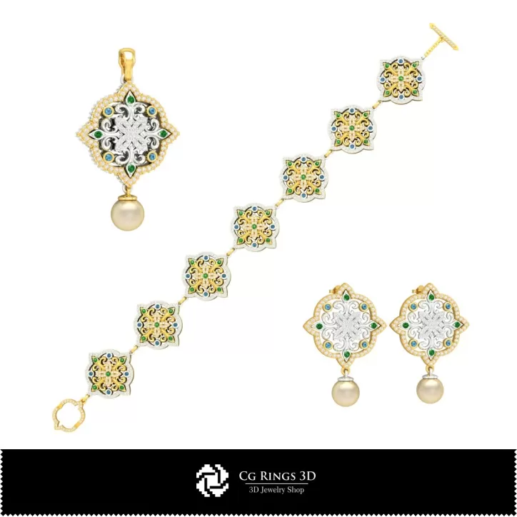 Bijoux - Ensemble de bijoux CAO 3D Bijoux - Ensemble de bijoux CAO 3D
