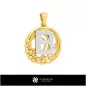 Pendentif avec lettre B - Bijoux 3D CAO