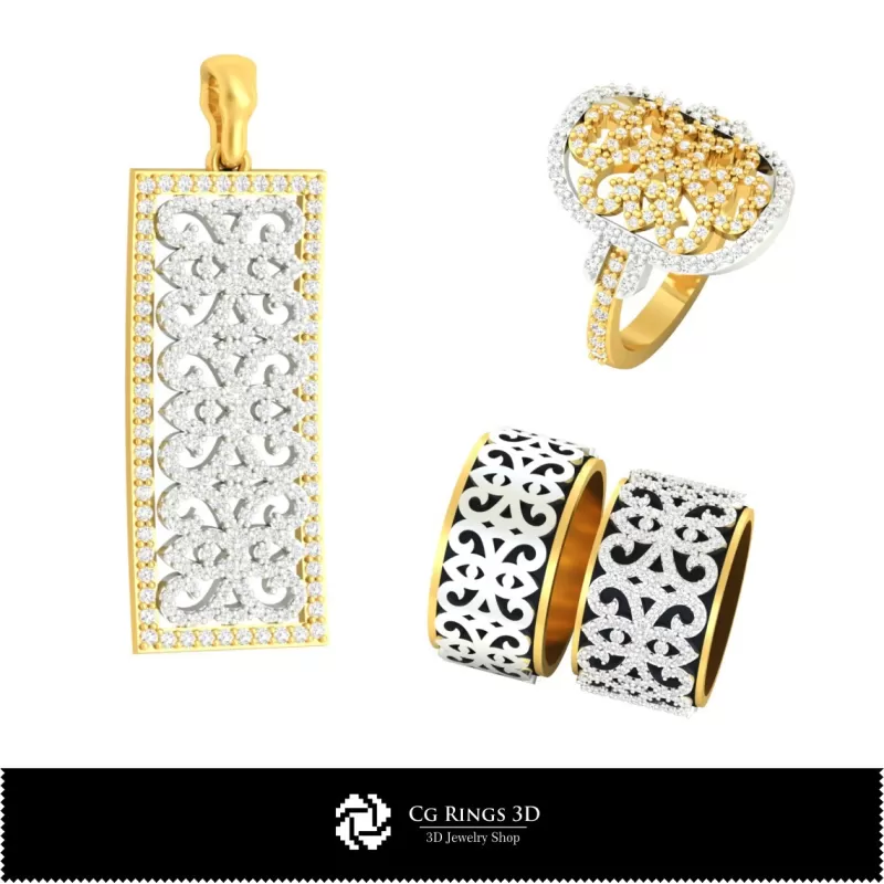Bijuterii-Set Bijuterii 3D CAD