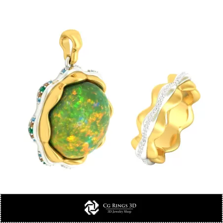 Ensemble de bijoux - CAO 3D pour bijoux, CAO 3D pour parures