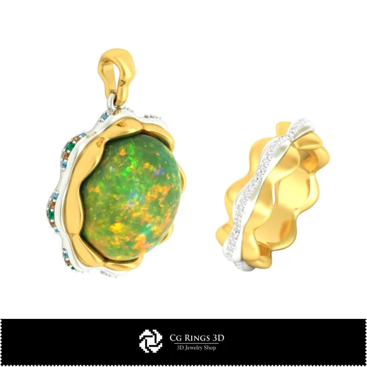 Conjunto de joyas - CAD 3D de joyería 3D CAD