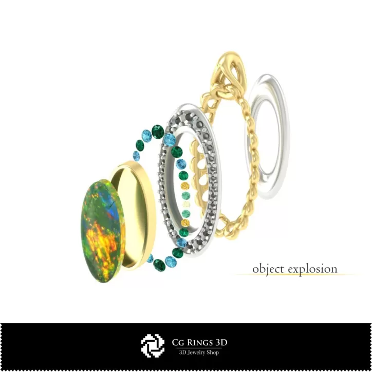 Joyería-Conjunto de joyería CAD 3D