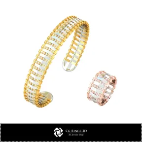 Schmuck-Schmuckset 3D-CAD Schmuck 3D-CAD, Schmucksets 3D-CAD