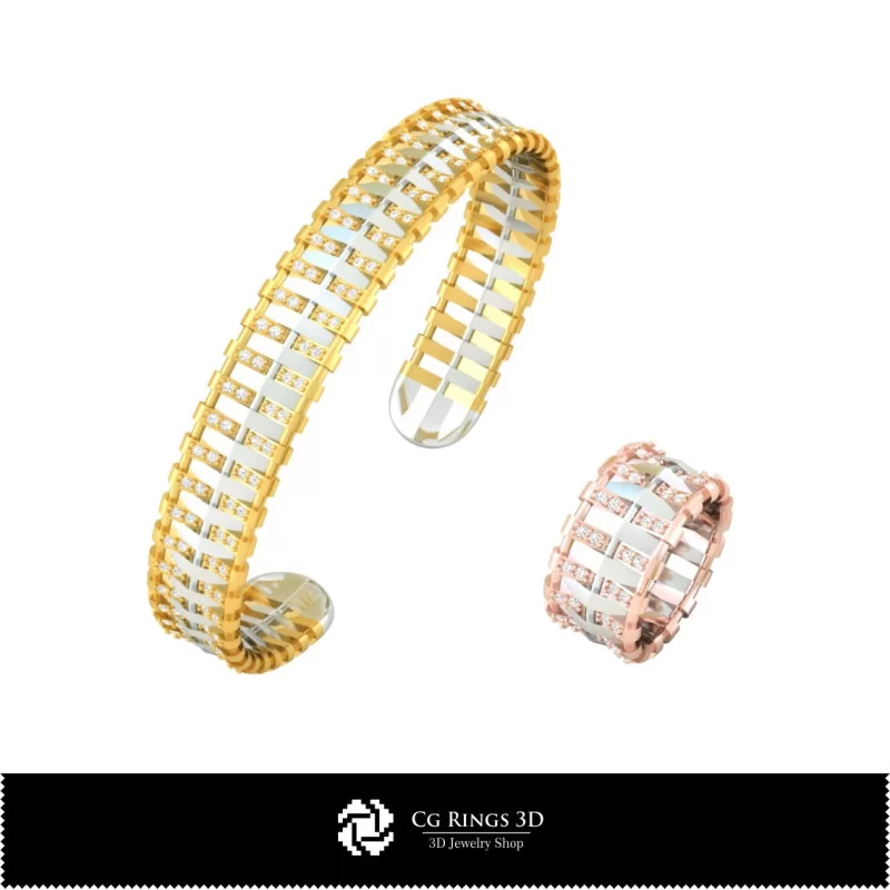 Joyería-Conjunto de Joyería CAD 3D