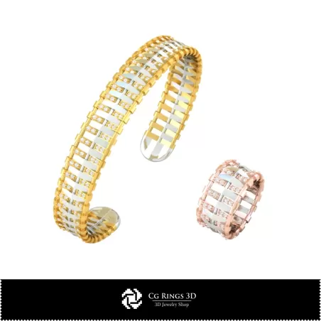 Schmuck-Schmuckset 3D-CAD Schmuck 3D-CAD, Schmucksets 3D-CAD