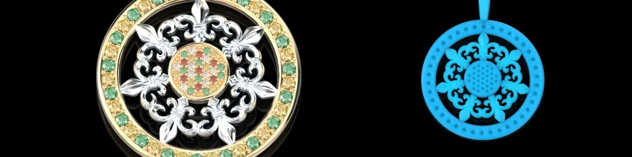 Modelos de Joyería CAD Premium de Flores en 3D - Colgantes