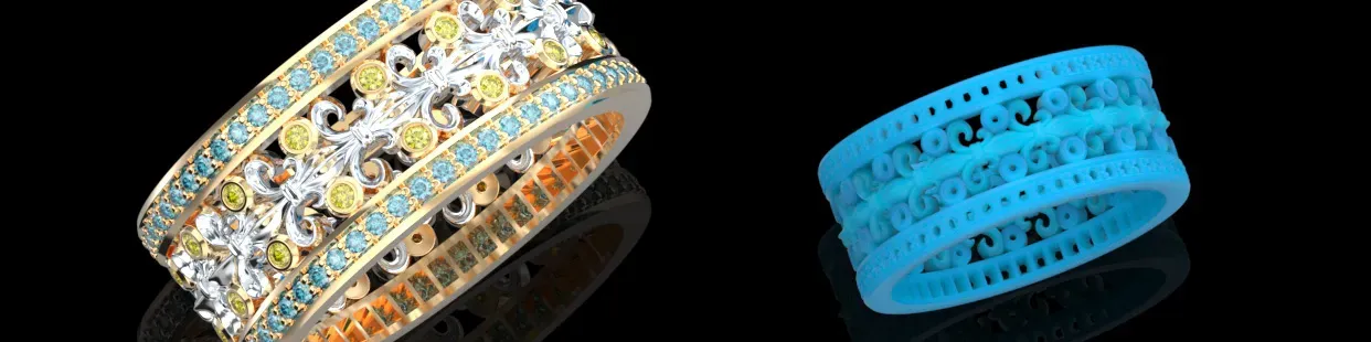 Blumenringe 3D CAD Modelle - Schmuckdesigns inspiriert von der Natur