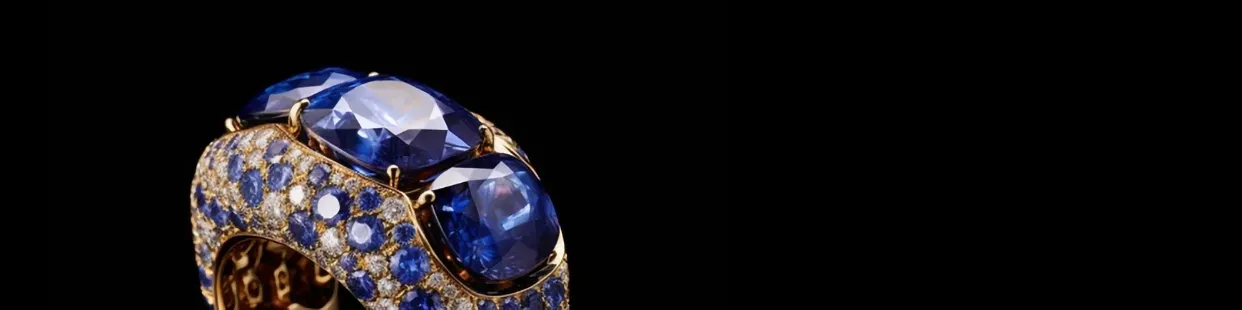 Bijoux IA avec saphir - Modèles 3D CAD Premium pour bijoutiers