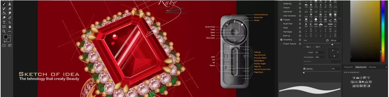 Luxus-Schmuckdesigner – Skizze, Gouache & künstlerisches Design | BABUT Florin‑Valentin