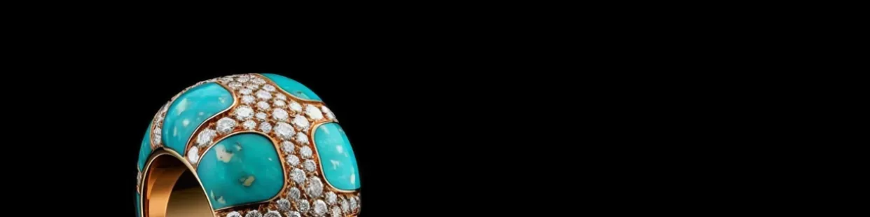 Modelos CAD 3D de joyería con turquesa generados por IA - Diseños premium imprimibles