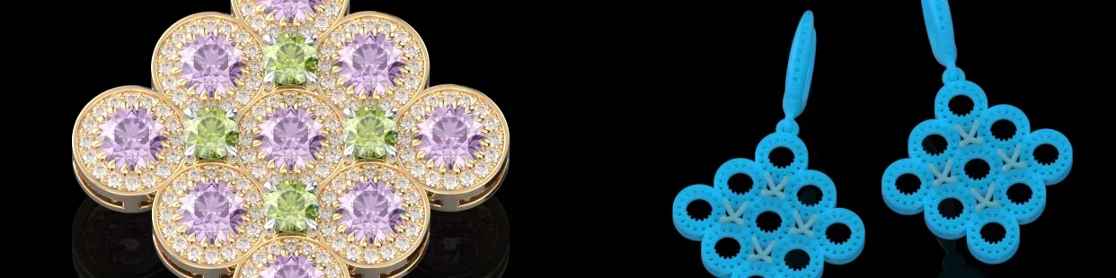 Orecchini 3D CAD - Modelli professionali di orecchini per gioielli | CGRINGS3D