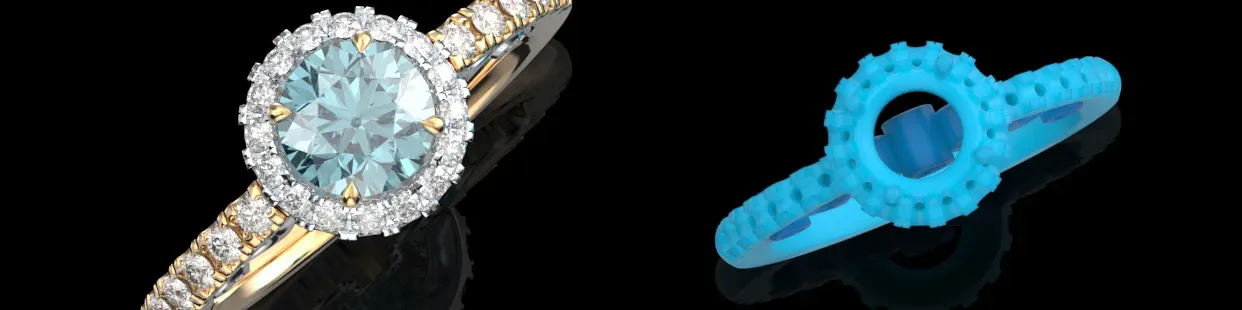 Verlobungsringe 3D CAD Modelle | Professionelle Schmuckdesign-Dateien