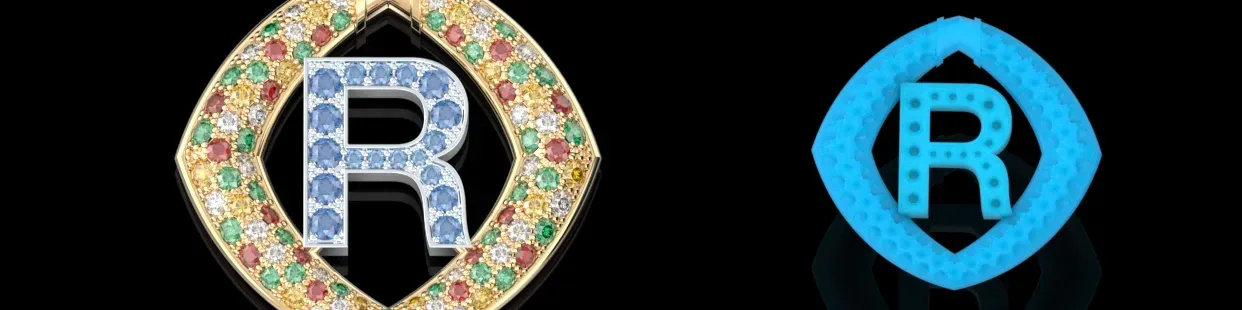 Modelos CAD de joyería de letras en 3D - Colgantes de letras | CGRINGS3D