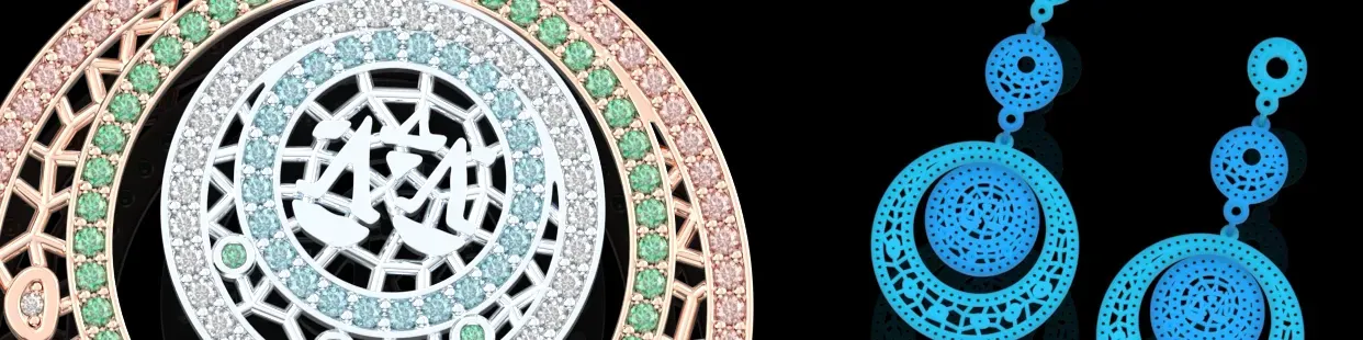 3D‑Kronleuchter‑Ohrringe CAD‑Modelle – Professionelle 3D‑Schmuckdesigns