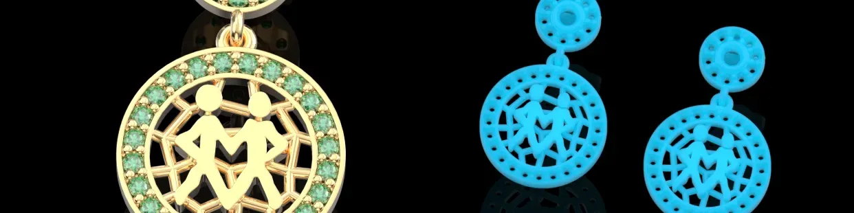 Modelli CAD Orecchini Bambini 3D - Design Gioielli Carini e Sicuri 3D