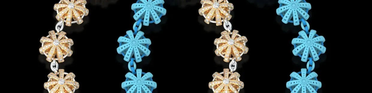Bracelets de Diamant 3D.Design CAO de Bijou.Joaillerie.3D CAO.3D.