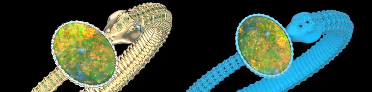 Bracelets D`Opal 3D.Design CAO de Bijoux.Joaillerie 3D.3D CAO.3D.