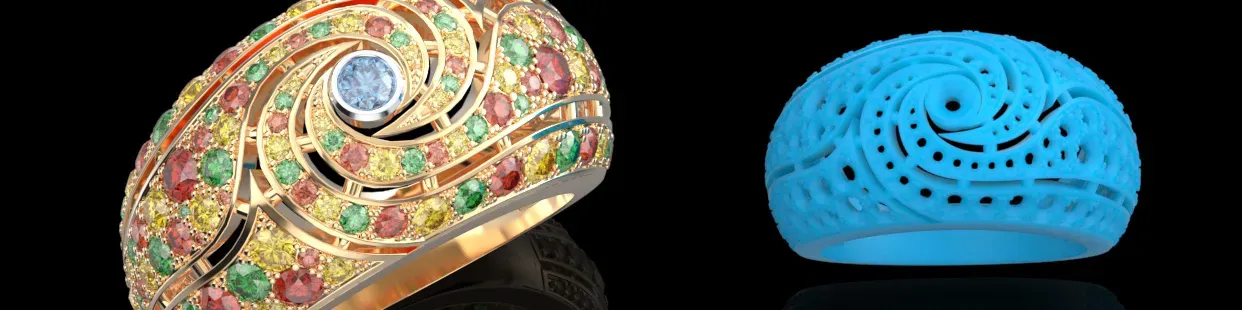 Edelsteinringe 3D CAD‑Modelle | Luxus‑Schmuck Design‑Dateien