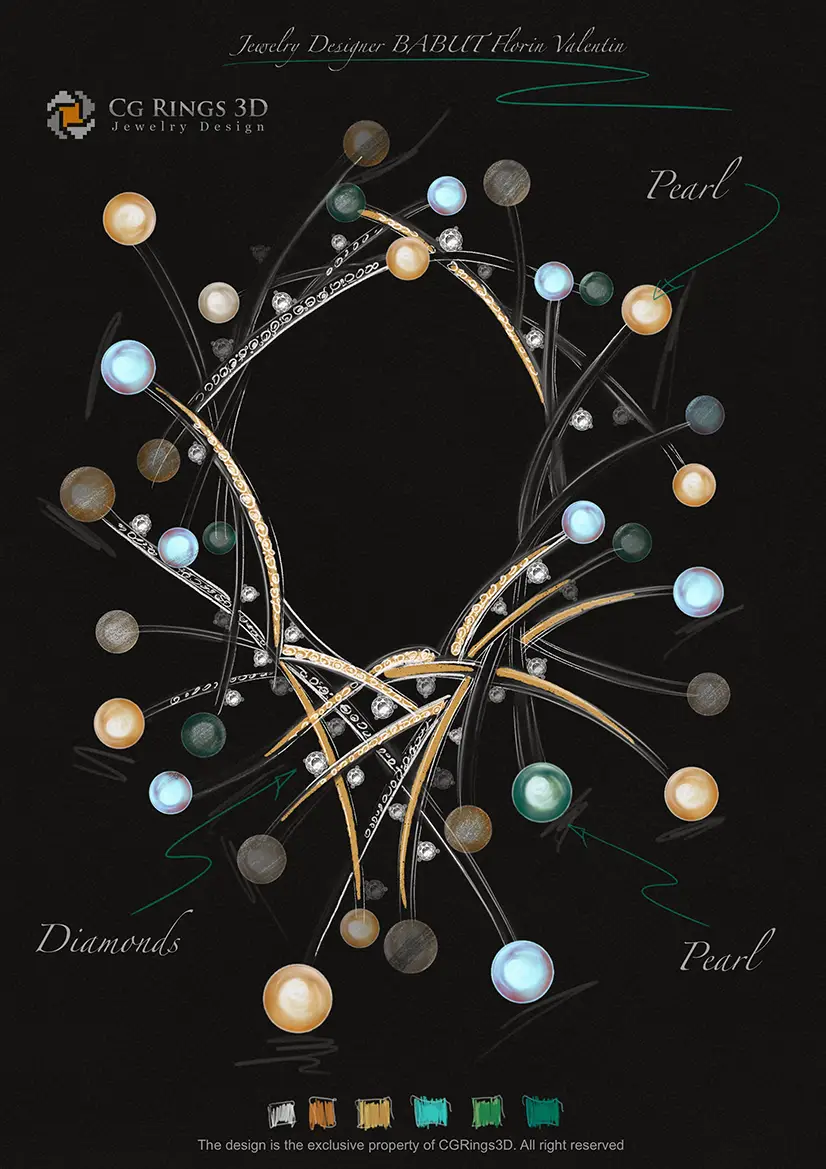 Colier Meduza - Design Bijuterii