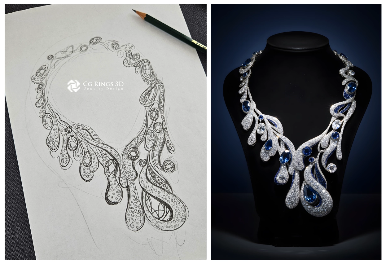 Necklace Sketch-Jewelry Design